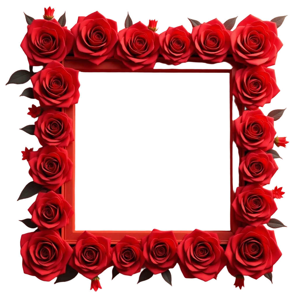 Red Rose Frame